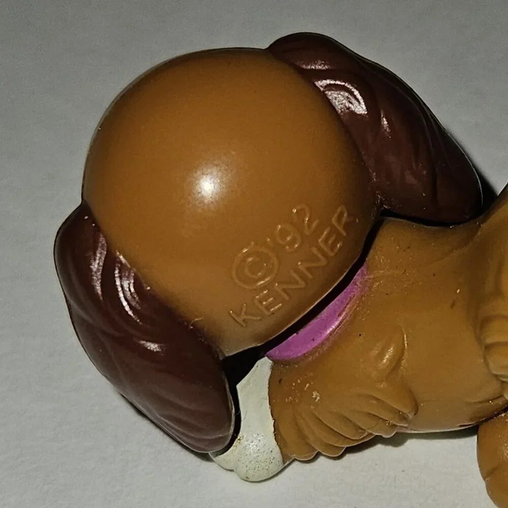 Littlest Pet Shop Brown White Playful Puppy Dog Figure Moving Head Kenner 1992